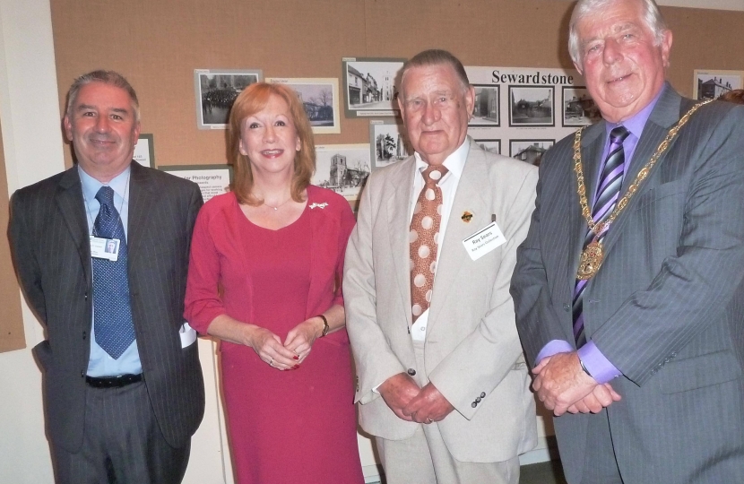 Eleanor Laing MP at Epping Forest District Museum with staff and Chairman