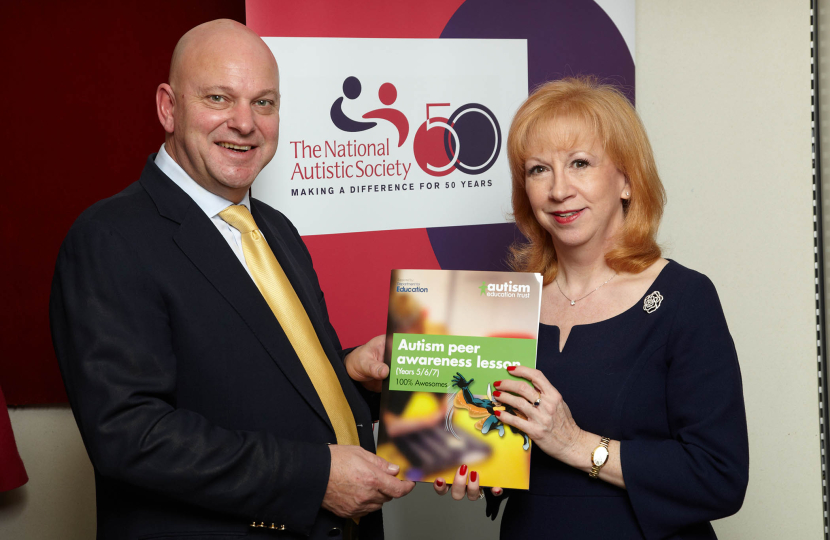 Epping Forest MP Eleanor Laing with Mark Anderson, from the Anderson Foundation